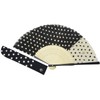 Kyosuu K-116 Kyoto Fan, Silk, Yumeji, Polka Dots, Black, Bag