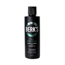Berk's Full Spectrum Dandruff Shampoo with Coal Tar, Salicylic Acid, Sulfur, and Rosemary Oil, 8 Fl Oz