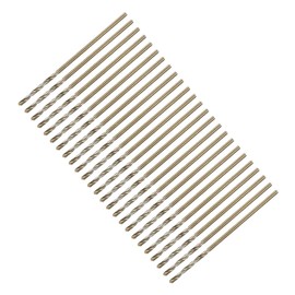 sourcing map 24pcs Straight Shank Twist Drill Bits 1mm Gold Titanium & Black Nitride Coated High Speed Steel (HSS) 4341 with 1mm Shank for Stainless Steel Alloy Metal Plastic Wood