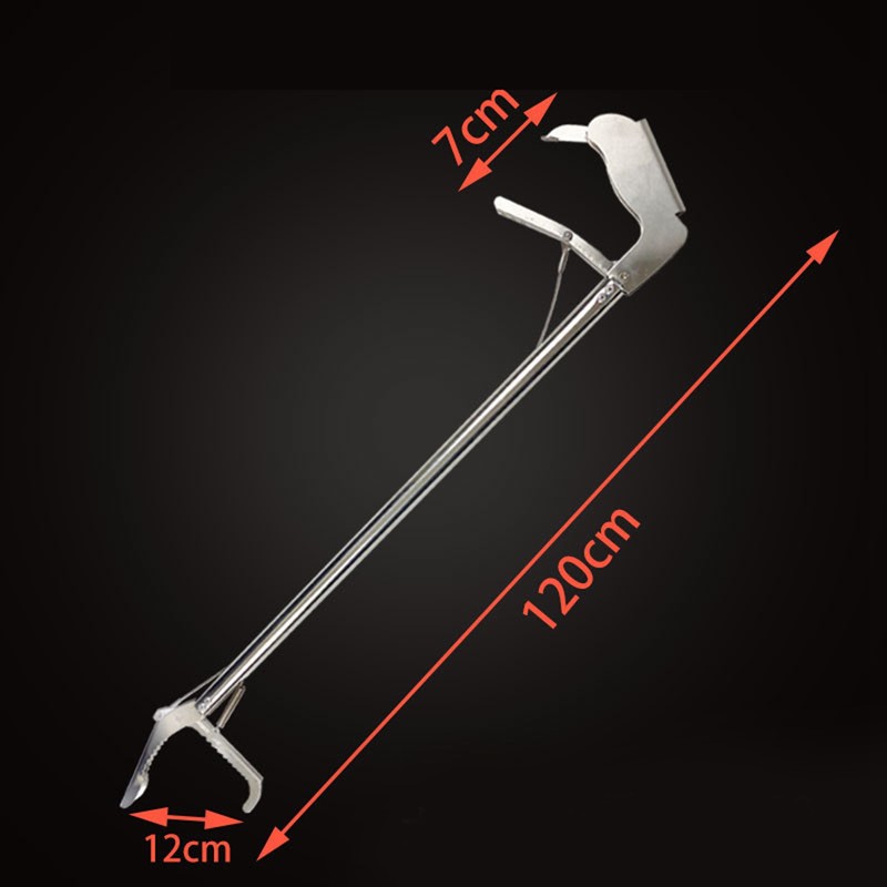 Stainless Steel Snake Grabber Thickened Elongated Collapsible Snake Tongs with