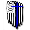 American Flag Thin Blue line Police Cross Jesus Decal Sticker