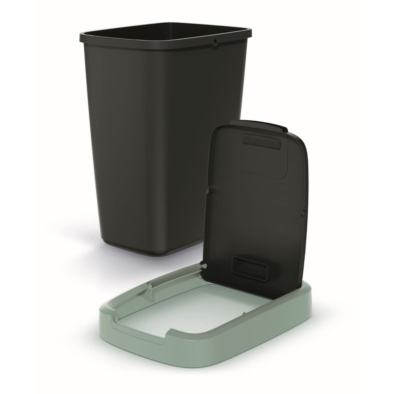 Keden Compacta Q Rubbish Bin with Swing and Hinged Lid,
