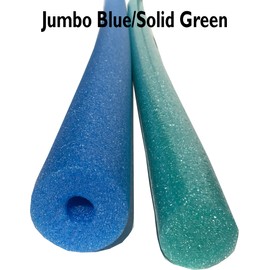 Jumbo No Hole Extra Long Deluxe Solid Core Pool Noodles for Swim Therapy (Jumbo Blue Solid Green)