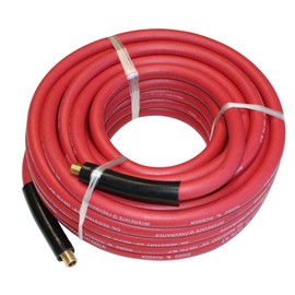Interstate Pneumatics HA44-012ES 1/4 Inch 12 ft Red Rhino Rubber Hose WP 300 PSI (1/4 Inch NPT)