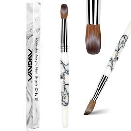 ANGNYA Big Size Acrylic Nail Brush Classical Design White Acrylic Handle Kolinsky Nail Brush 20#