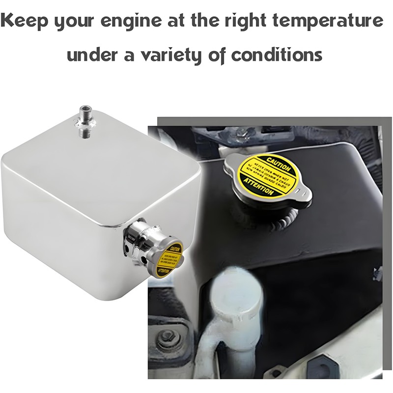 RYANSTAR Universal 2.5L Water Coolant Expansion Overflow Water Tank Reservoir