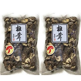 Dried Shiitake Mushrooms Produced in Oita Prefecture, Raw Wood Cultivation, No Pesticides, No Selection, 7.1 oz (200 g) x 2 Bags Set