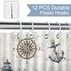 Mocsicka Nautical Sailboat Shower Curtain Lighthouse Compass Anchor Bathroom Shower