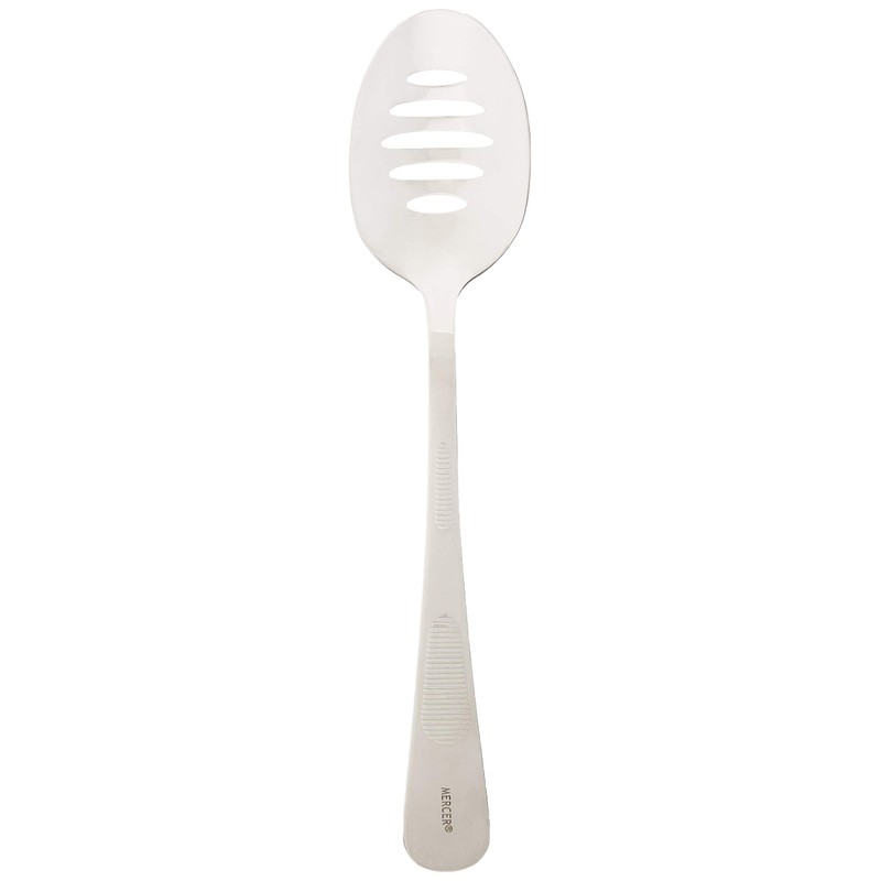 Mercer Culinary M35141 18-8 Stainless Steel Plating Spoon with Slotted