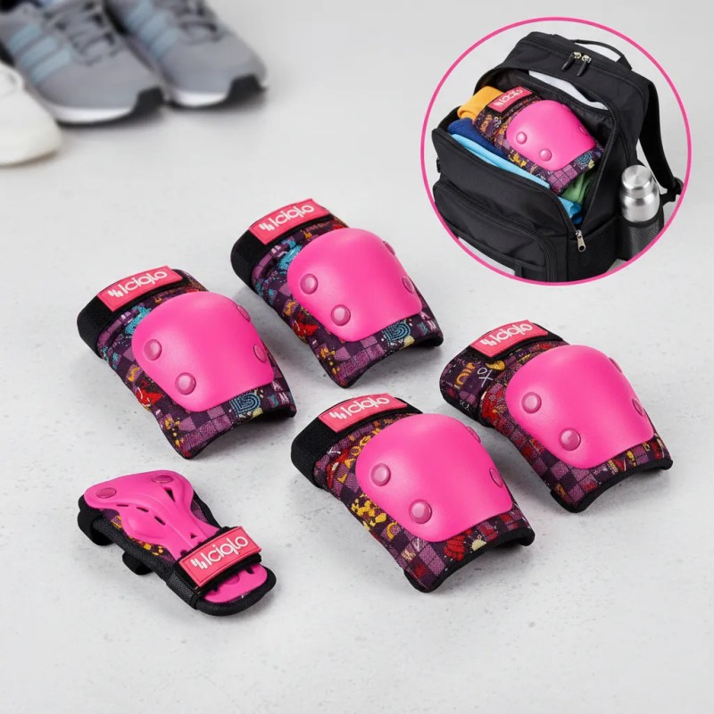 Kit Protecciones Adulto Rodilleras Coderas Muñequeras Iciqlo Rosa