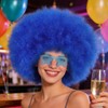 IMEYLE Fluffy Blue Curly Afro Wigs Dark Blue Wigs for