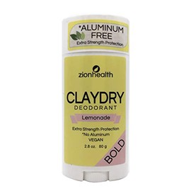 Clay Dry Bold Lemonade Deodorant Zion Health 2.8 oz Stick