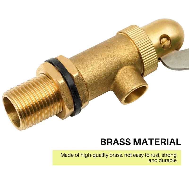MasXirch 1/2 Inch Brass Valve with Plastic Float Water Float
