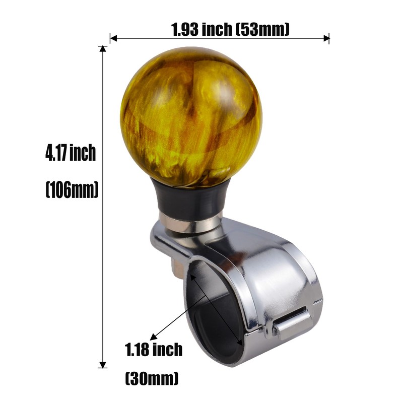 Padaodao Brown Steering Wheel Knob, Ball Spinner Booster Car Power