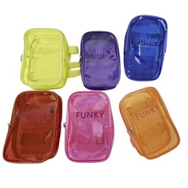 Thigh Bag| Leg Harness |Waist Pouch| Clear Colorful Carnival Bag for Hiking Travel| Fanny Pack with adjustable straps and buckles|4 in1 convertible design| Clear (Red)