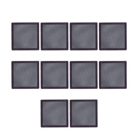 PC Case Dust Filter, Magnetic Frame PVC Mesh Cover 140mm, 65% Ventilation Rate, Black Case Fan Cover Grills, for Case Power Supply, Fan Vent, Easy to Install, 10pcs