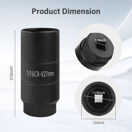 Oil Pressure Sensor Socket,Oil Pressure Switch Socket Fits 3/8" Drive or 1 1/8" Hex Wrench,1 1/16 Socket Switch Compatible with GM Chrysler,1991 1987 and Most Newer Models