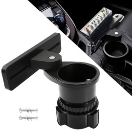 Upgrade Cup Holder Radio Mount, CB Radio Mounting Brackets Drinks Cup Holder Mount Fit for CB Satellite Radio & All Universal 2 Hole CB Mounting Bracket