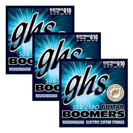 GHS CR-GBL Sub-Zero Boomers - Electric Guitar Strings - Light - 10-46, Pack of 3