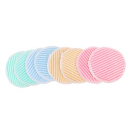 Mikinona 8pcs Reusable Makeup Remover Pads Exfoliating Cleansing Puff Bamboo Fiber Face Cleaning Pads