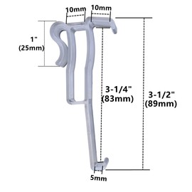 Cutelec 6pcs 3-1/4" Valance Clips Clear Plastic Hidden Retainer Holder for Window Blind Valance,Horizontal Faux & Wood Blinds Cover Hold Clip