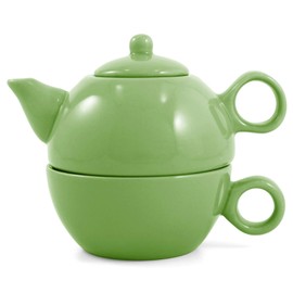 Lime Green Tea For One Teapot & One Cup Tea for Me Pot
