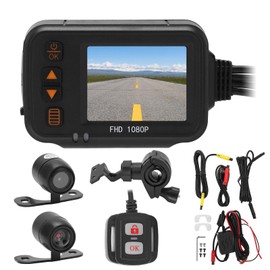 Motorcycle Dash Cam, 3" Screen Motorbike Camera Front and Rear Dual Lens, Waterproof Motorcycle Video Driving Recorder Camera Sports Action Camera for Off Road