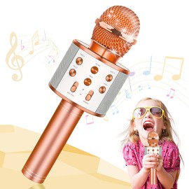 Tesoyzii Microphone Children, Toy from 3 4 5 6 7 8 9 10 11 12 Boy Karaoke Microphone Children Girls Gift 3-12 Years Microphone Gift Boy 3 4 5 6 7 8 9 10 11 12 Christmas Gifts for Boys
