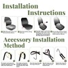 EDIETH Black Oxford Fabric 60/40 Split Seat Covers for Ford
