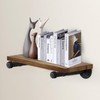 Home Expert 8 Inch Black Industrial Pipe Floating Clothing Rack