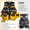 Tool Vest, Electrician Tool Vest for Men, 22 Compartments, Reflective