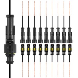 RDBS - Kit de 10 conectores de cable eléctrico de 1 clavija impermeable macho y hembra para coche, camión, motocicleta, barco marino y otras conexiones de cable