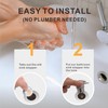 Brushed Universal Bathroom Sink Stopper, 2-in-1 Pop Up Sink Drain