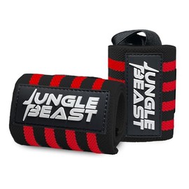 Jungle Beast Muñequeras para Gimnasio y Crossfit, Correas de muñeca para Hombres y Mujeres, Levantamiento de pesas, Gym, Crossfit, (PAR).