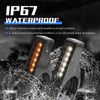 DREAMIZER 2PCS Flowing LED Motorcycle Turn Signals w/Running Light 12V