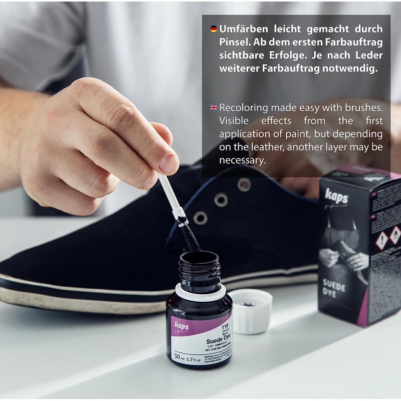 Kaps Suede Dye, Shoe Dye for Nubuck and Suede, for