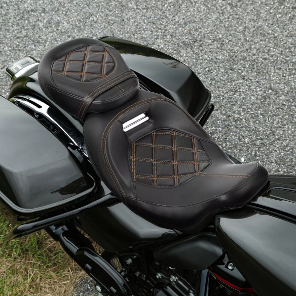 TCMT 2-up Low-Profile Seat Fit For Harley 09-23 Touring Road