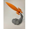 RayWin 3D Printed Rocket Model,Space Rocket,Aerospace Science Decor 7.6"Orange/Gray V2
