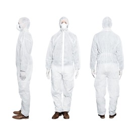 MaiMed Protective Overall, Protective Clothing, Work Suit Painter, White, XL, Pack of 1