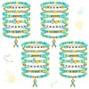 Huquary 28 Pcs Down Syndrome Awareness Bracelet bulk including 7
