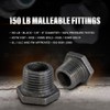 Everflow Supplies BMBU3121 3-1/2" x 3" Black Malleable Iron Bushing