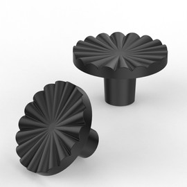 FILTA Matte Black Cabinet Knobs for Dresser,10 Pack Single Hole Round Kitchen Cabinet Knobs Drawer Knobs and knobs for Bathroom Cabinets