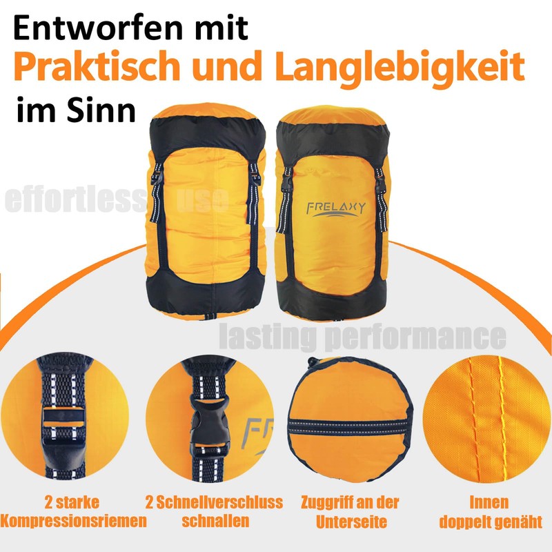 Frelaxy Compression Sack, 60% More Storage Space! 11L/18L/30L/43L/49L Waterproof &