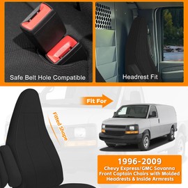 Kistrba Truck Seat Cover for 1996-2009 Chevy Express & GMC Savanna