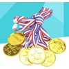Gold Award Medals with Neck Ribbons, 30Pcs Gold Plastic Winner