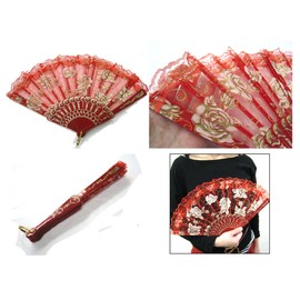 For Don Quixote, Spanish Dance, Kitori♪ Longing Ballerina Ballet Race Fan, Practice Ballet Supplies (Red)