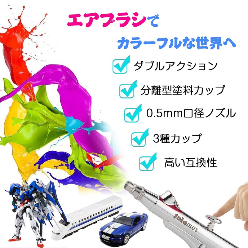 Fotomus 3 Types of Paint Cups: Airbrush, 0.02 inch (0.5