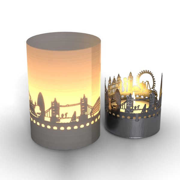 London Skyline Tube Tealight Shadow Play - Magic Souvenir for