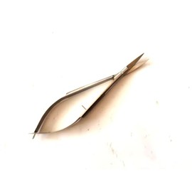 Micro Scissors 4.5" curved Castroviejo stitch cutting embroidery spring action extra sharp Squeeze scissors for ENT eye skin