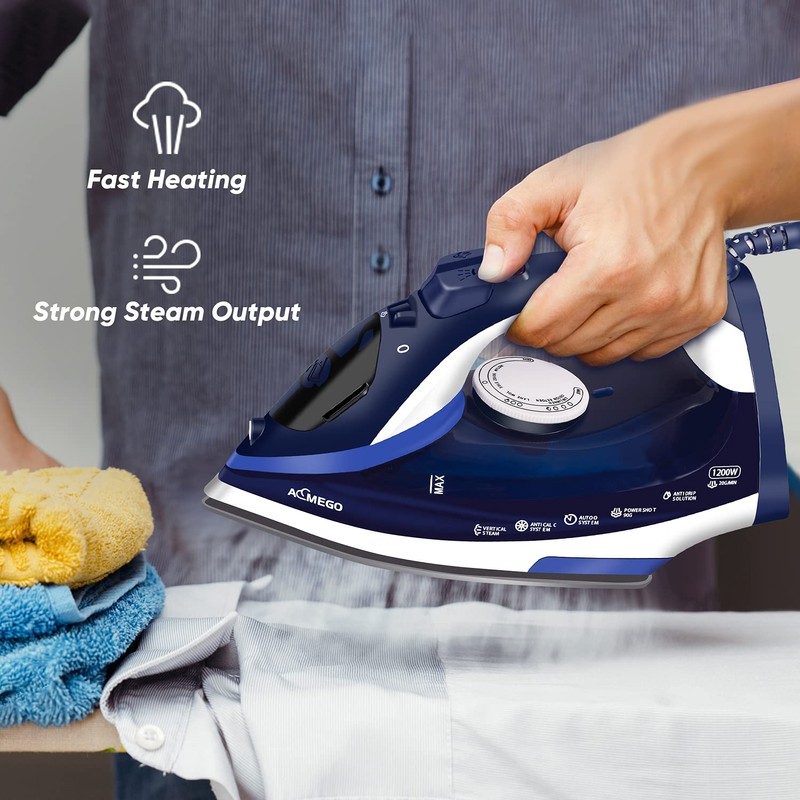 AEMEGO Steam Iron for Clothes Lightweight Portable Iron with Non